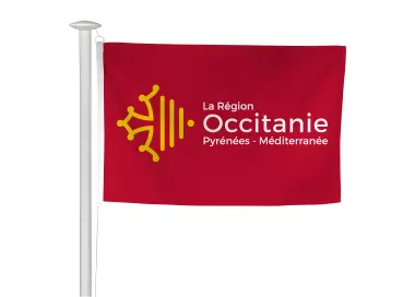 Pavillon région Occitanie en maille polyester