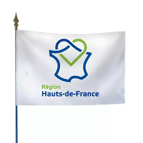 Drapeau région Hauts de France en maille polyester