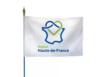 Drapeau région Hauts de France en maille polyester