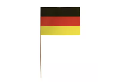 Drapeau Allemagne à agiter 14 x 21 cm avec tige bois
