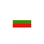 Drapeau Bulgarie 14 x 21 cm à agiter avec tige