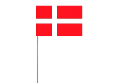 Drapeau Danemark 14 x 21 cm à agiter sur tige bois