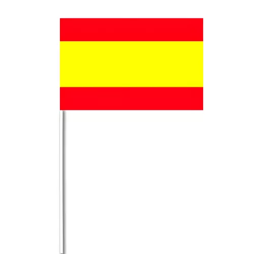 Drapeau Espagne 14 x 21 cm à agiter avec tige