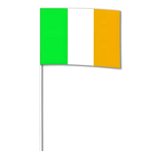 Drapeau Irlande 14 x 21 cm à agiter avec tige
