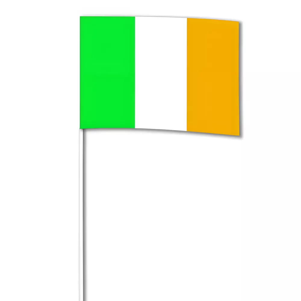 Drapeau Irlande 14 x 21 cm à agiter avec tige