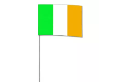 Drapeau Irlande 14 x 21 cm à agiter avec tige