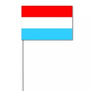 Drapeau Luxembourg 14 x 21 cm sur tige bois