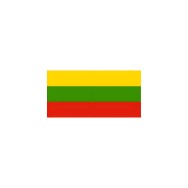 Drapeau Lituanie 14 x 21 cm à agiter avec tige