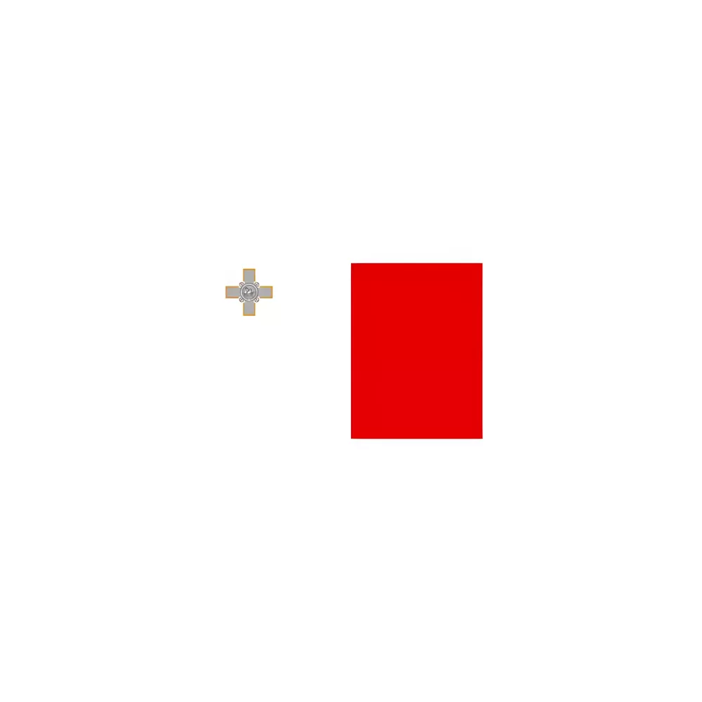 Drapeau Malte à agiter 14 x 21 cm avec tige bois Drapeau Malte à agiter 14 x 21 cm avec tige bois