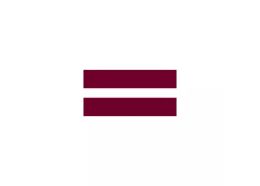 Drapeau Lettonie 14 x 21 cm sur tige bois