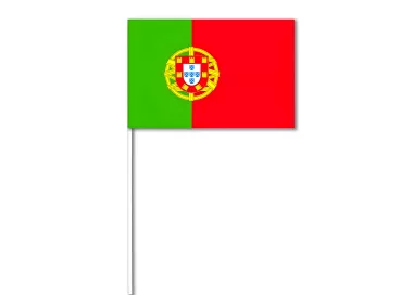 Drapeau Portugal 14 x 21 cm à agiter avec tige