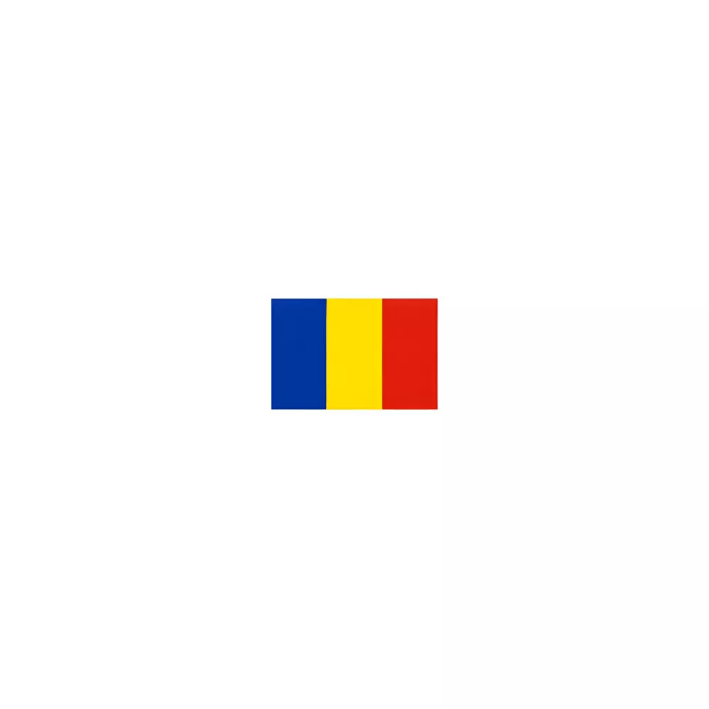 Drapeau Roumanie 14 x 21 cm à agiter sur tige bois