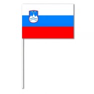 Drapeau Slovénie 14 x 21 cm à agiter avec tige