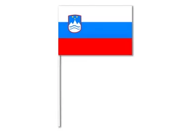 Drapeau Slovénie 14 x 21 cm à agiter avec tige