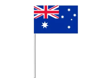 Drapeau Australie 14 x 21 cm sur tige bois