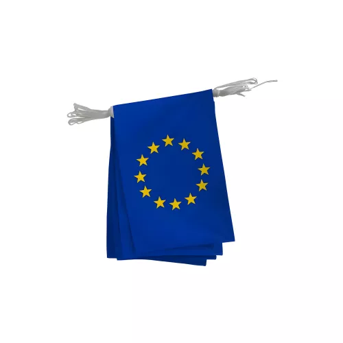 Guirlande pavillons Union Européenne 20 x 30 cm sur drisse