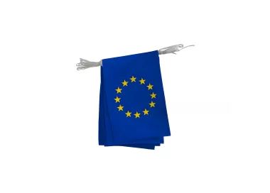 Guirlande pavillons Union Européenne 20 x 30 cm sur drisse
