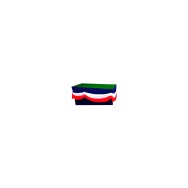 Lambrequin tricolore en maille polyester pour balcon