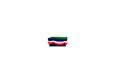 Lambrequin tricolore en maille polyester pour balcon
