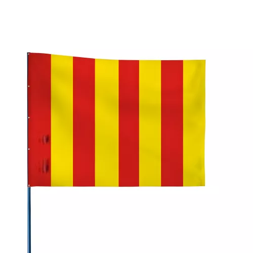 Drapeau de course automobile jaune à bandes rouges 60 x 80 cm