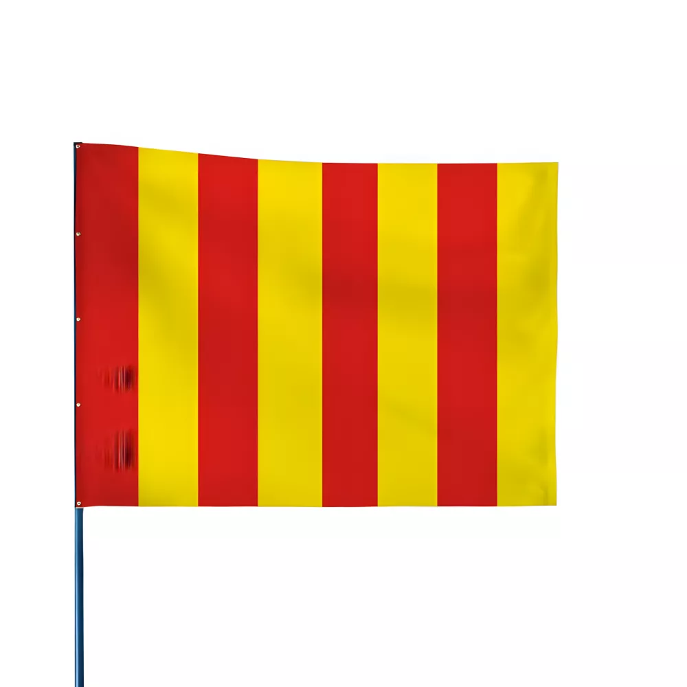 Drapeau de course automobile jaune à bandes rouges 60 x 80 cm Drapeau de course automobile jaune à bandes rouges 60 x 80 cm