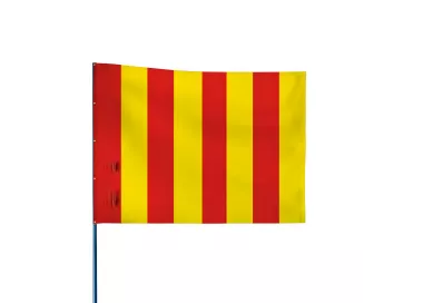 Drapeau de course automobile jaune à bandes rouges 60 x 80 cm