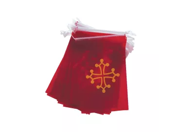 Guirlande Languedoc plastique 10 m 20 fanions