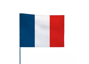 Drapeau de course automobile bleu, blanc, rouge 60 x 80 cm