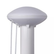 Pommeau plastique blanc fixe pour mât aluminium