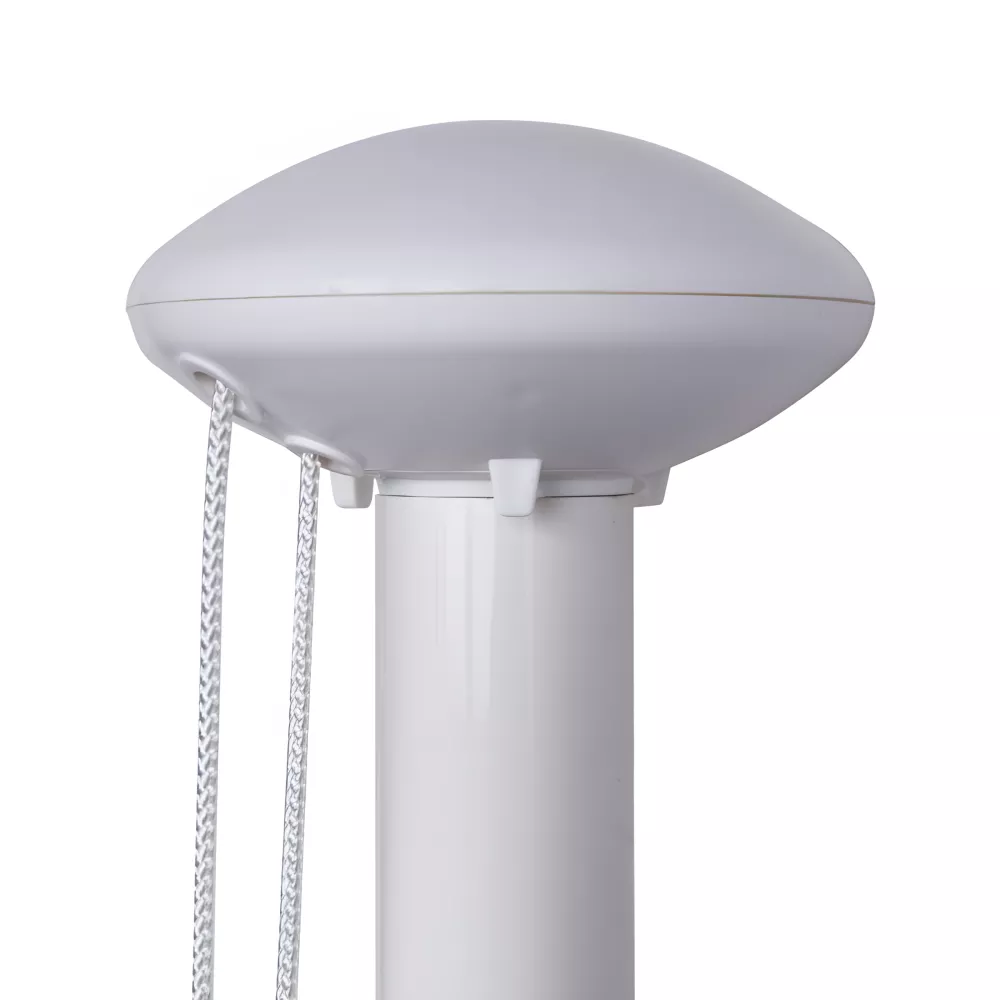 Pommeau plastique blanc fixe pour mât aluminium