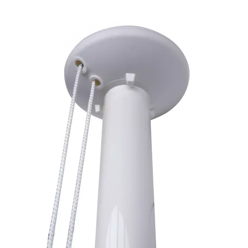 Pommeau plastique blanc fixe pour mât aluminium