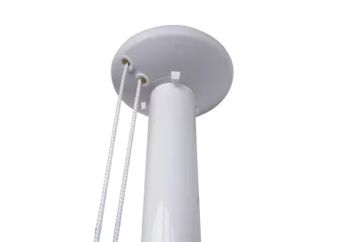 Pommeau plastique blanc fixe pour mât aluminium
