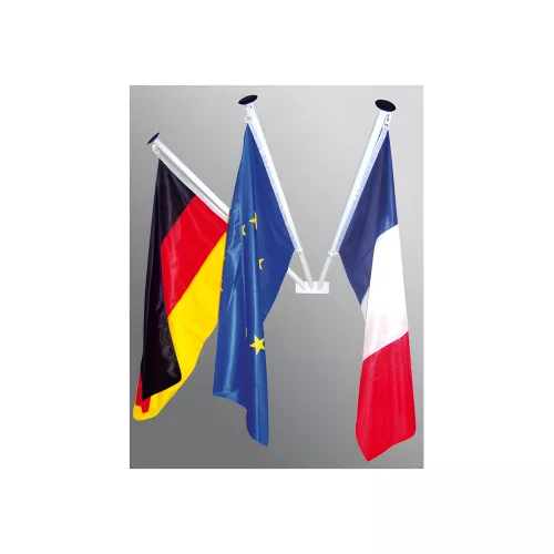 Mât de façade aluminium 3 mètres, diamètre 35 mm