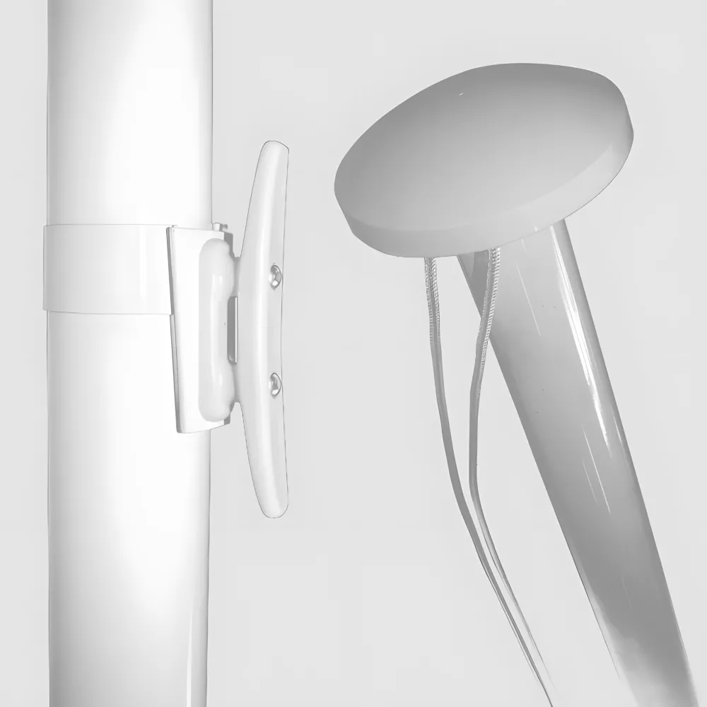 Mât de façade aluminium 3 mètres, diamètre 60 mm