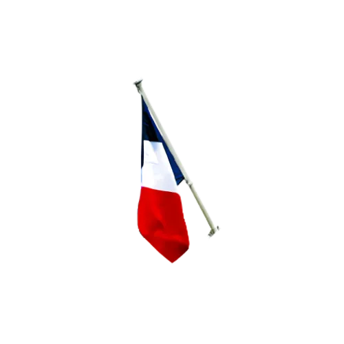 Mât de façade aluminium 4 mètres, diamètre 60 mm