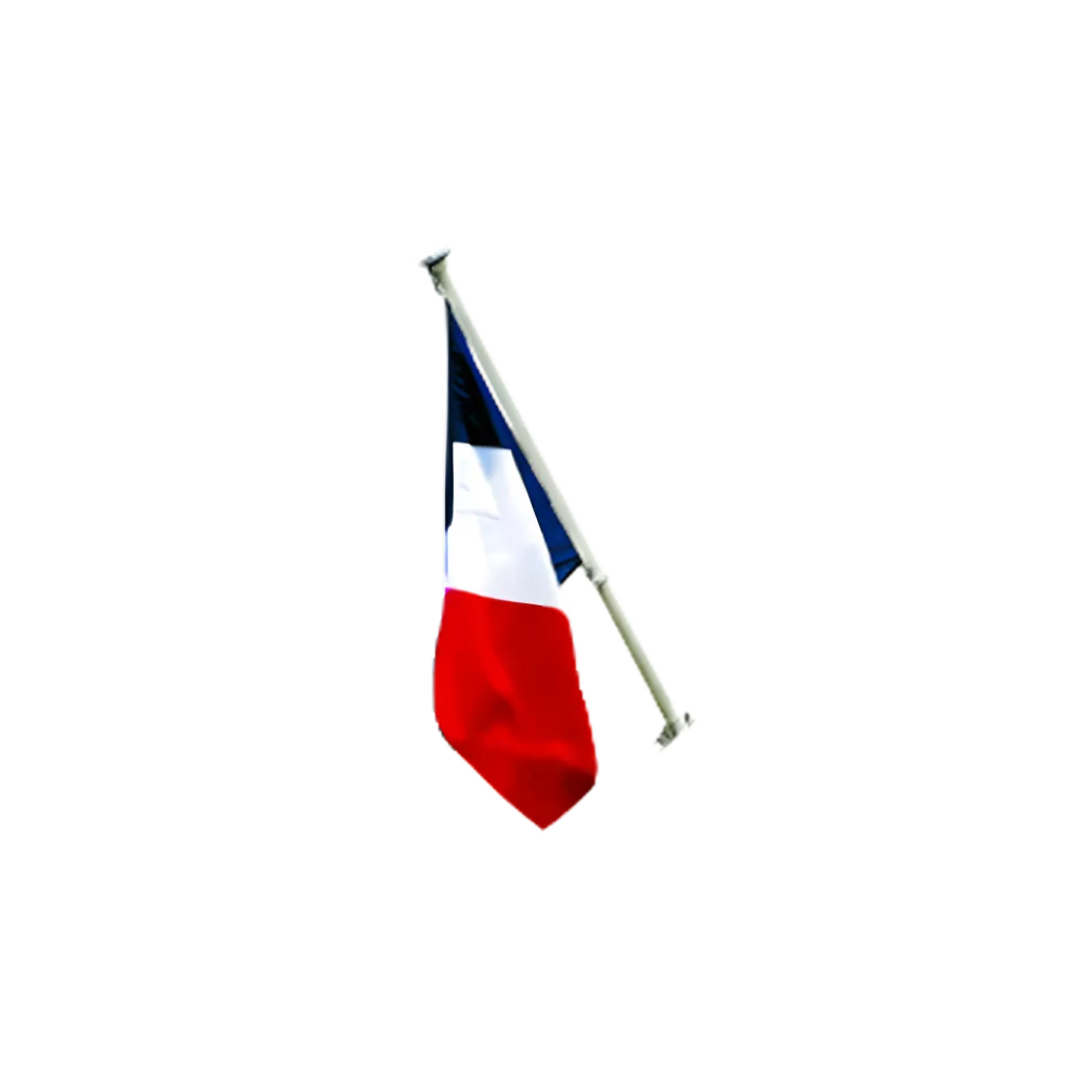 Mât de façade aluminium 4 mètres, diamètre 60 mm