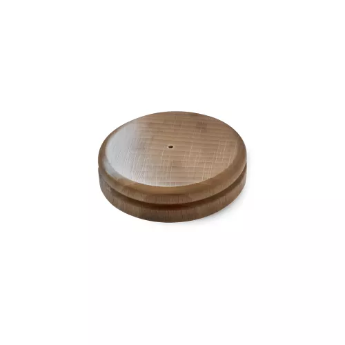 Socle en bois verni 1 trou pour drapeau