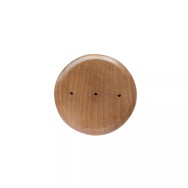 Socle en bois verni 3 trous pour drapeaux
