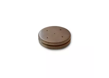 Socle en bois verni 5 trous pour drapeaux