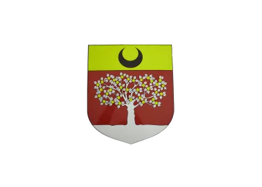 Ecusson porte-drapeaux personnalisé en composite aluminium 390x450mm