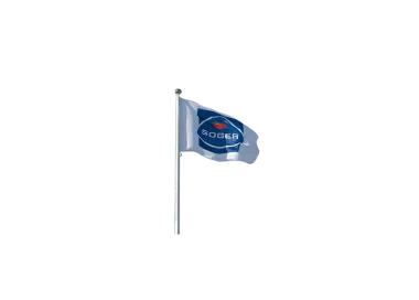 Mât aluminium antivol 8 mètres en 2 parties