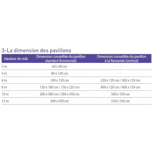 Mât aluminium antivol 8 mètres en 2 parties
