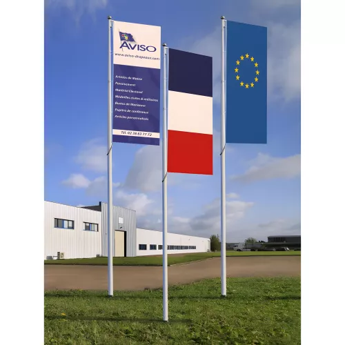 Mât aluminium 10 mètres avec potence rotative