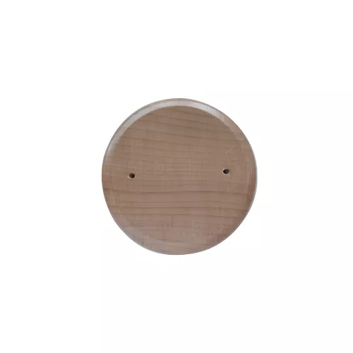 Socle en bois verni 2 trous pour drapeaux