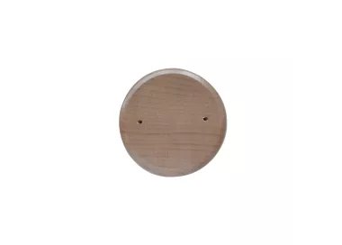 Socle en bois verni 2 trous pour drapeaux