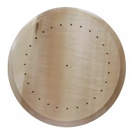 Socle en bois verni 29 trous pour drapeaux