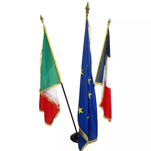 Socle en bois laqué ébène 3 places