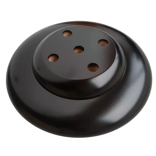 Socle en bois laqué ébène 5 places