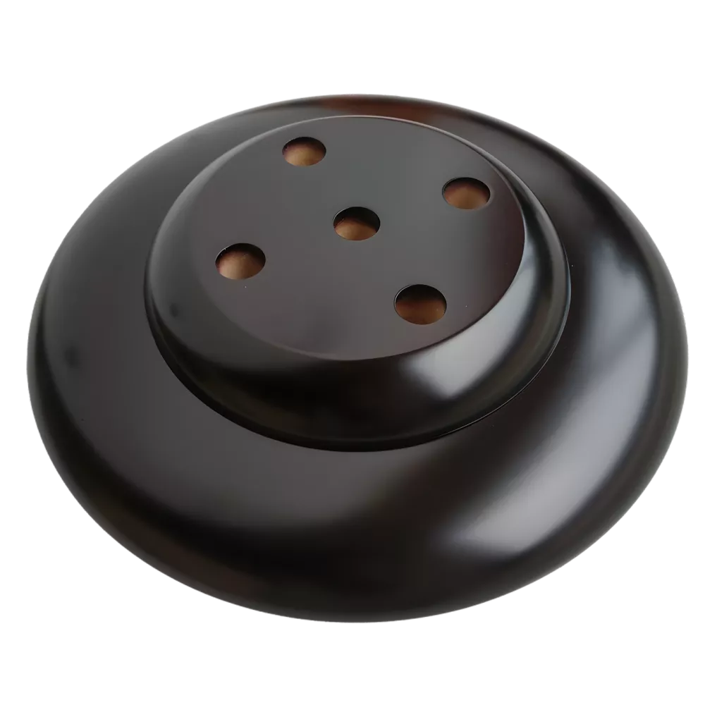 Socle en bois laqué ébène 5 places