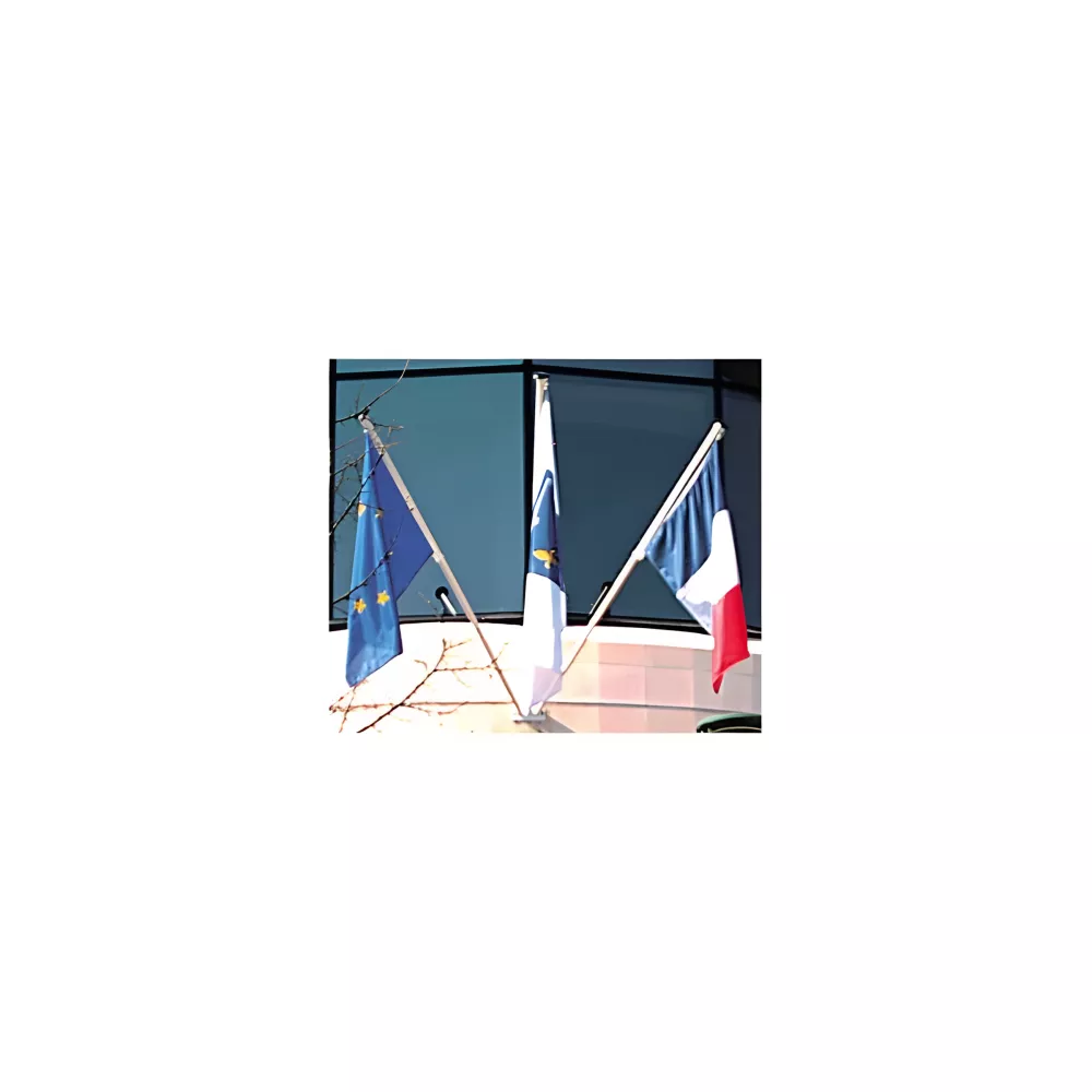 Mât de façade aluminium 1,5 mètre, diamètre 36 mm